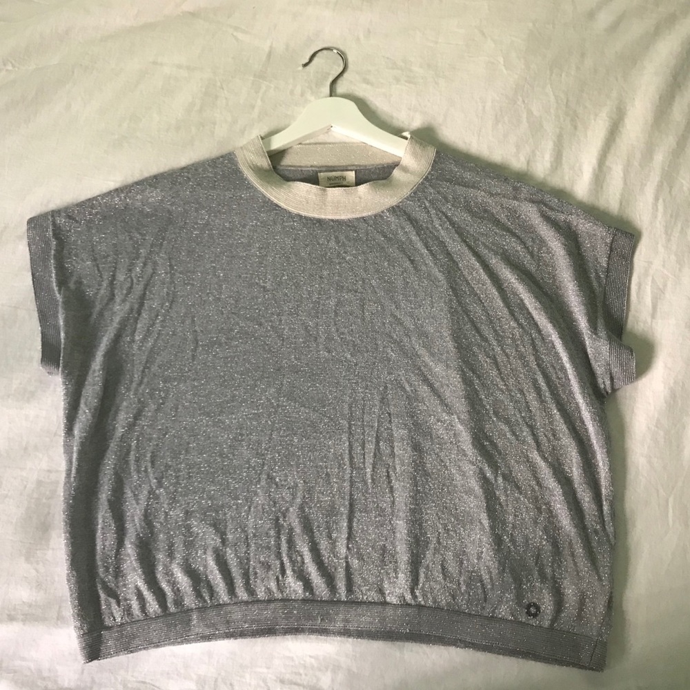 Athletic, stretchy, sparkly, comfortable t-shirt